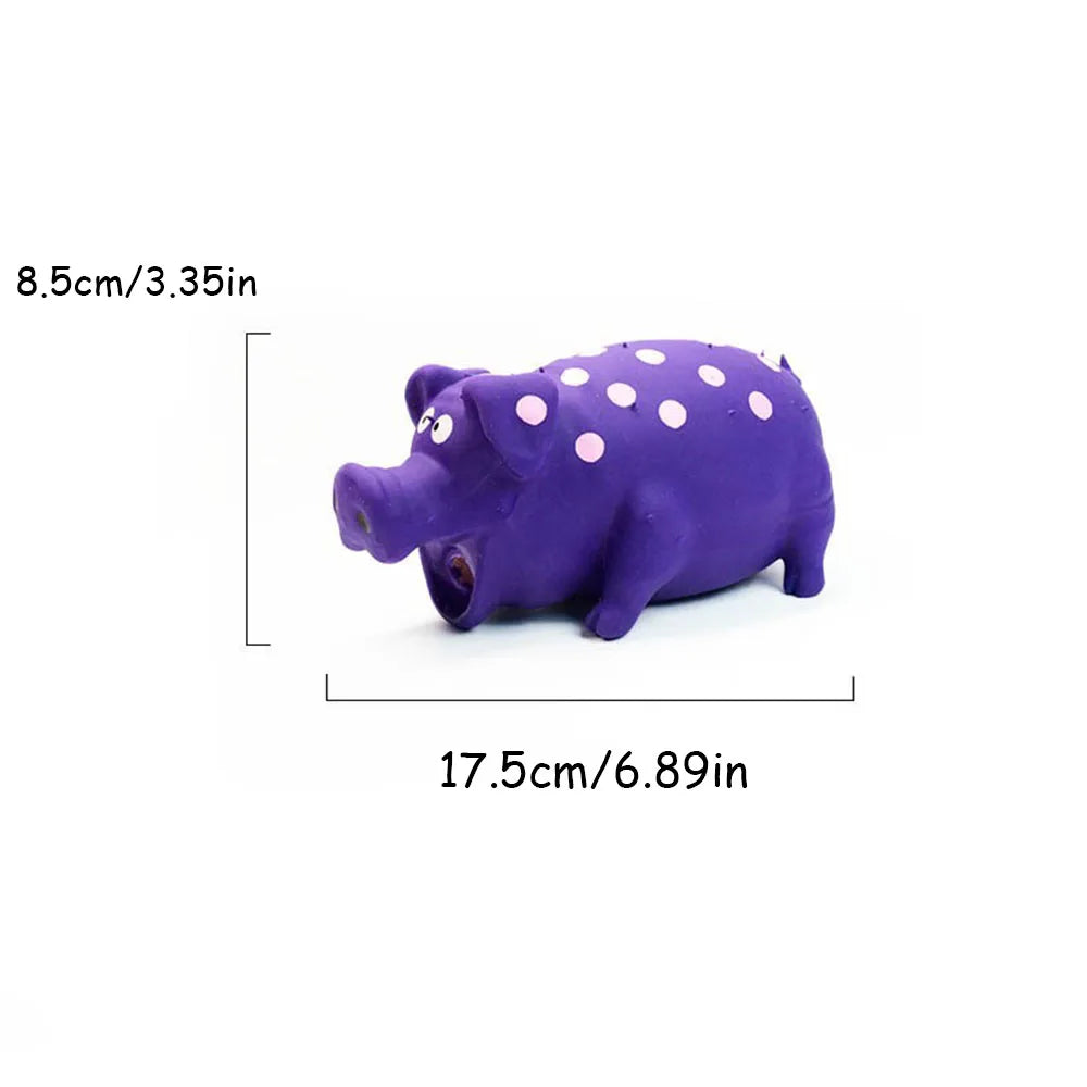 Squeaky Latex Pig Dog Toy