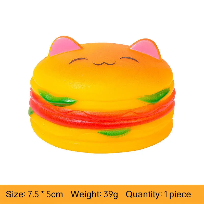 Squeaky Hamburger Dog Toy