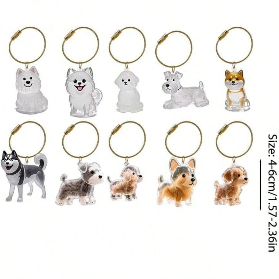 Pet Hair Memorial Keychain