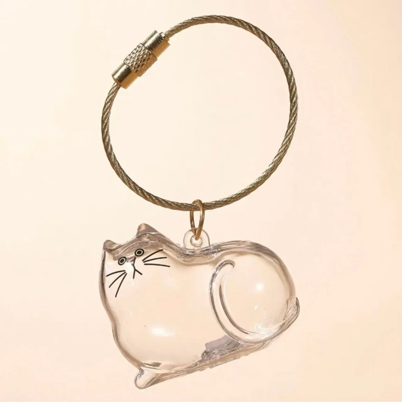 Pet Hair Memorial Keychain