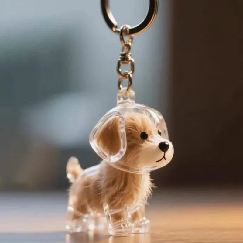 Pet Hair Memorial Keychain