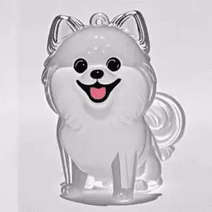 Pet Hair Memorial Keychain