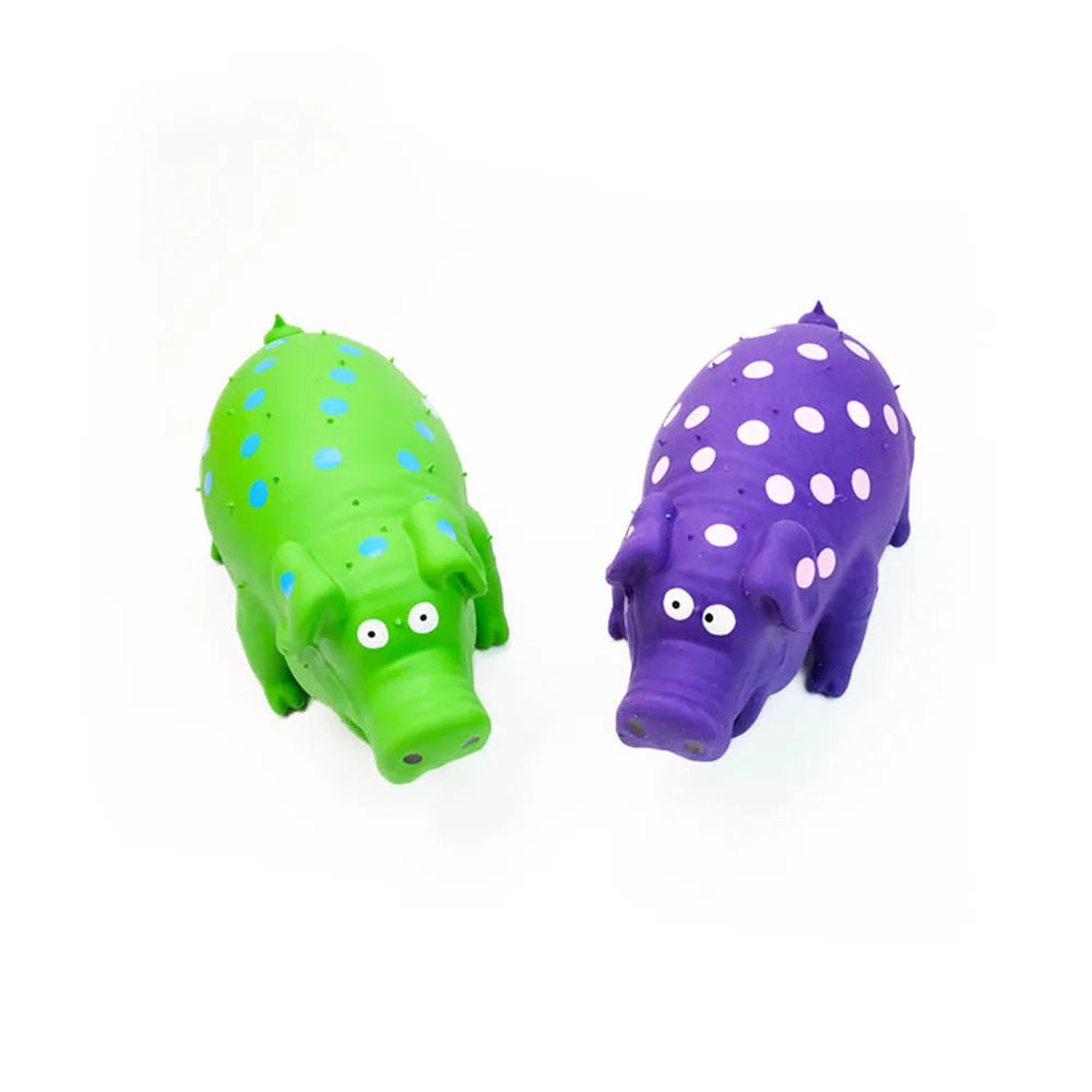 Squeaky Latex Pig Dog Toy