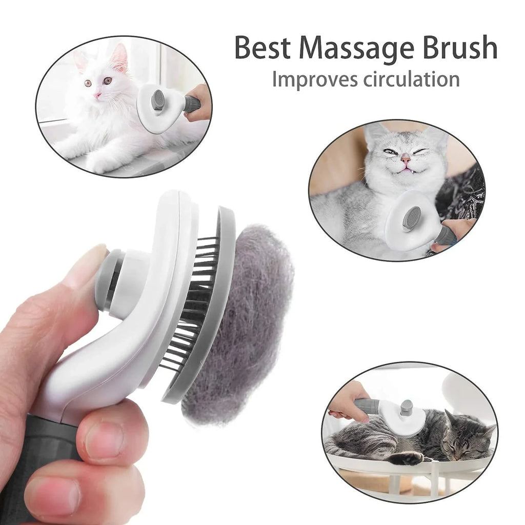 Pet Dog Brush Cat Comb Self Cleaning