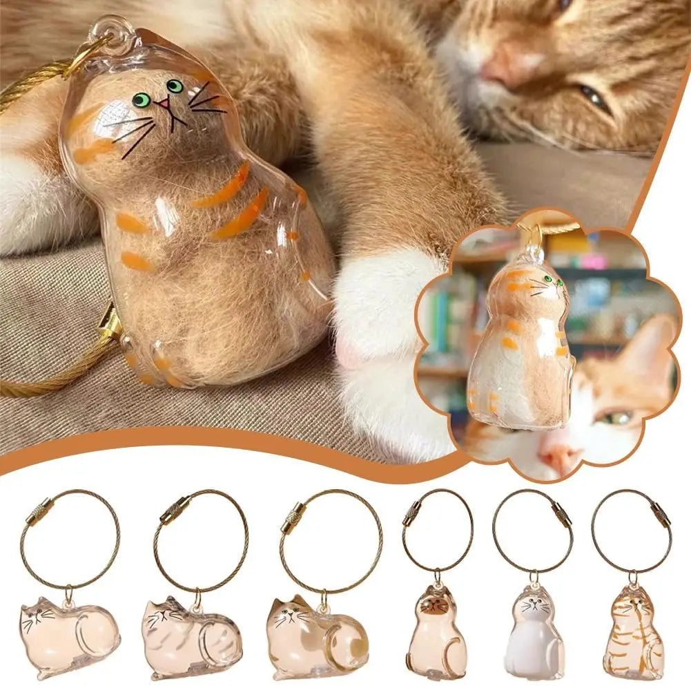 Pet Hair Memorial Keychain