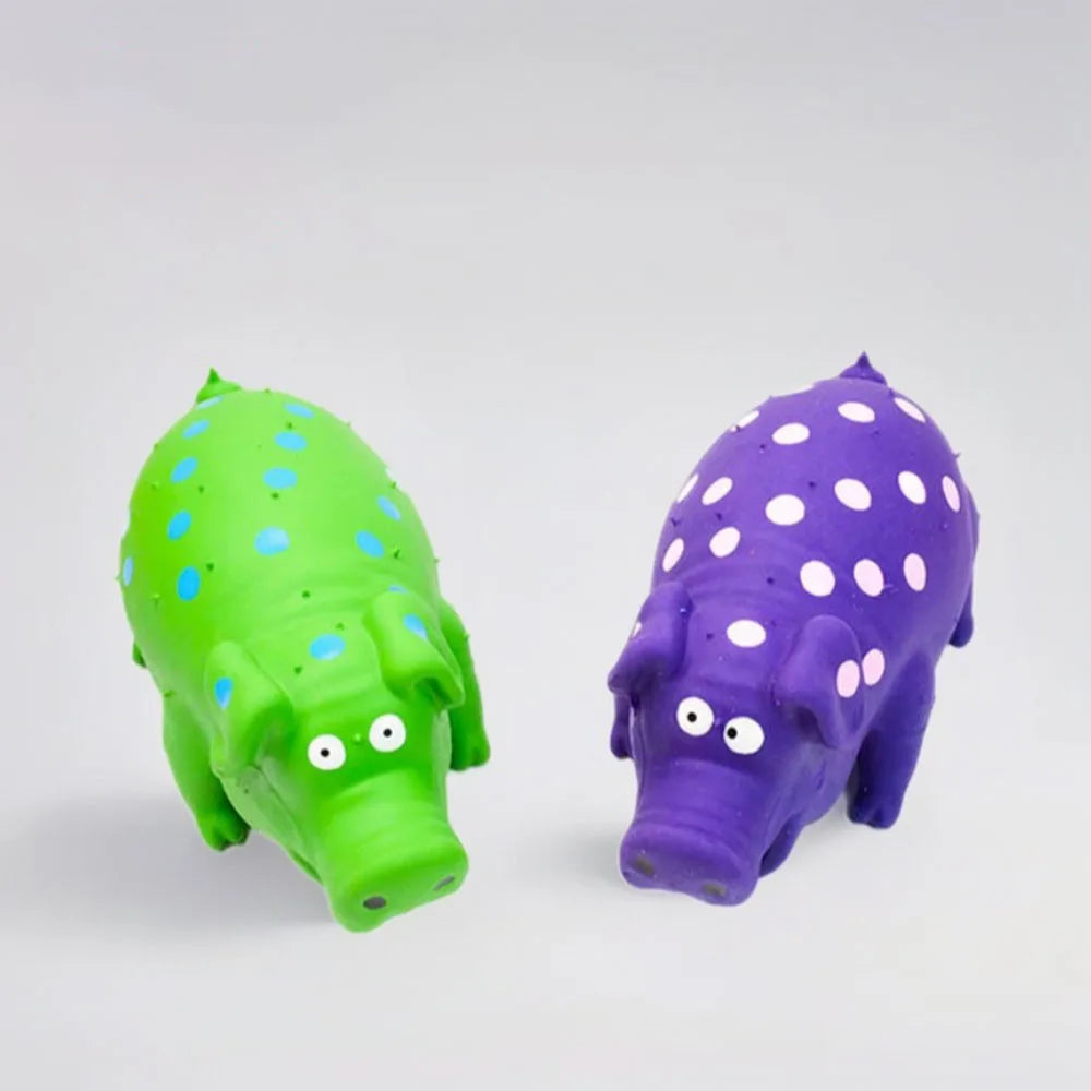 Squeaky Latex Pig Dog Toy