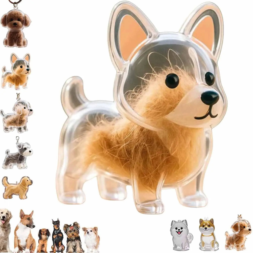 Pet Hair Memorial Keychain